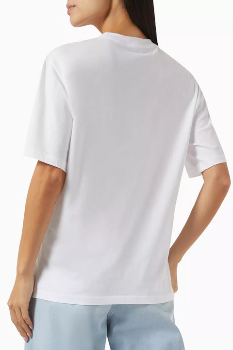 Emporio Armani Women's White Allover Eagle Print T-shirt | Emporio Armani in Lebanon