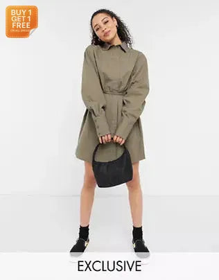 Collusion Women's Khaki Dress ANF1912