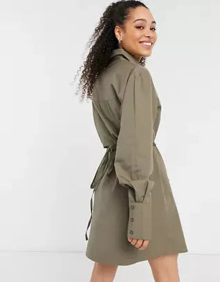 Collusion Women's Khaki Dress ANF1912