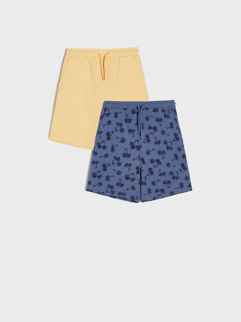Sinsay Boy's Yellow/Dark Blue Shorts 2-Pack | Sinsay In Lebanon