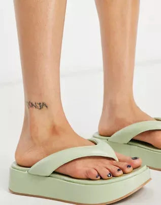 ASOS Design Women's Mint Green Slipper ANS628