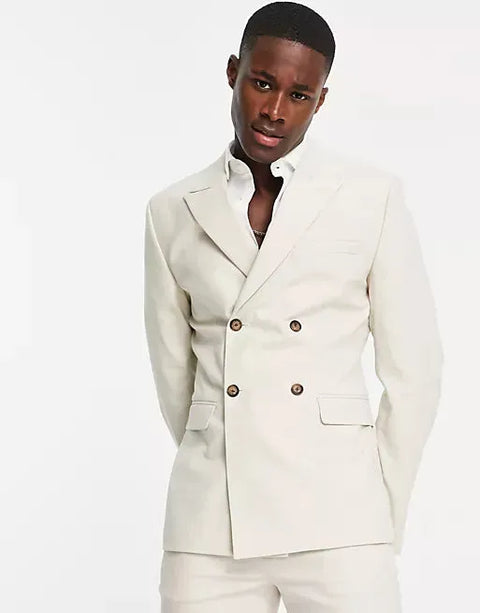 Asos Design Men's Ecru Blazer ANF1649