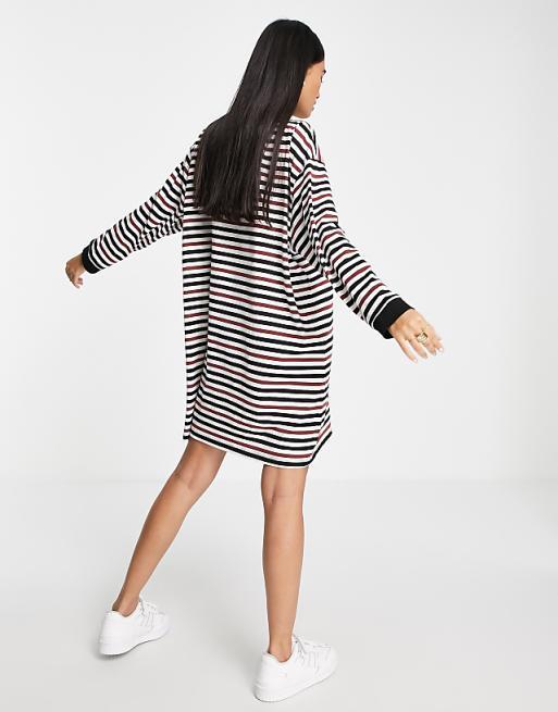 Asos Design Women's Multicolor Oversized Long-Sleeve Dress ANF2645