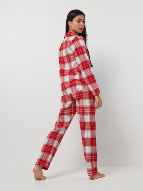Sinsay Women's Red & White Checkered Pajama Set | Sinsay In Lebanon