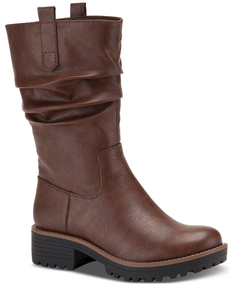 Sun + Stone Women's Brown Nelliee Lug Sole Slouch Boots | Sun + Stone In Lebanon