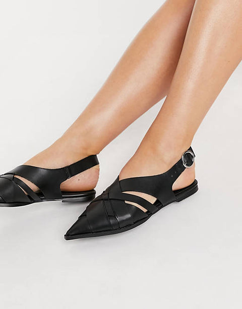 ASOS Design Women's  Black flat Shoes 101158490  AMS240 shr