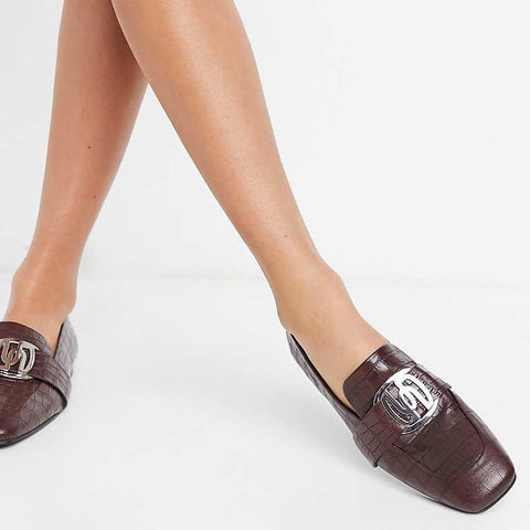 Asos Design Women's Burgundy Casual Shoes ANS862