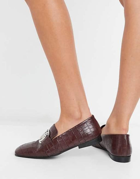 Asos Design Women's Burgundy Casual Shoes ANS862