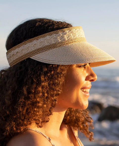 Sunday Afternoons Women's Beige Oceana Visor Hat | Sunday Afternoons In Lebanon