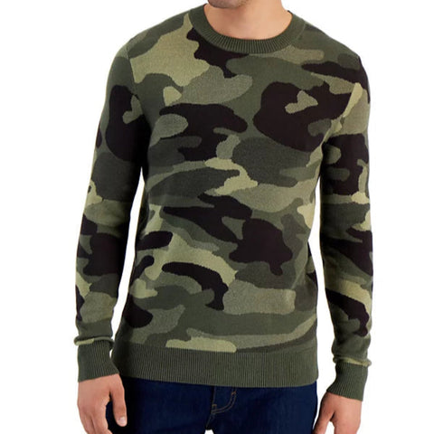 Alfani Men's Camo-Print Crewneck Sweater |Alfani In Printed