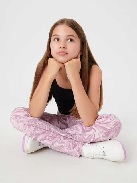 Sinsay Girl's Black Tank Top And Purple Trousers Set | Sinsay In Lebanon