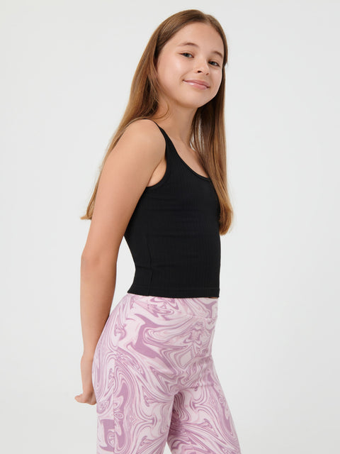 Sinsay Girl's Black Tank Top And Purple Trousers Set | Sinsay In Lebanon