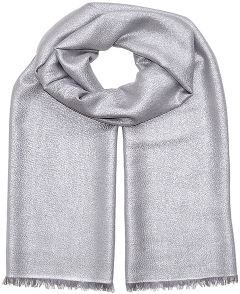FRAAS Women's Silver Metallic Solid Lightweight Scarf|FRAAS In Lebanon