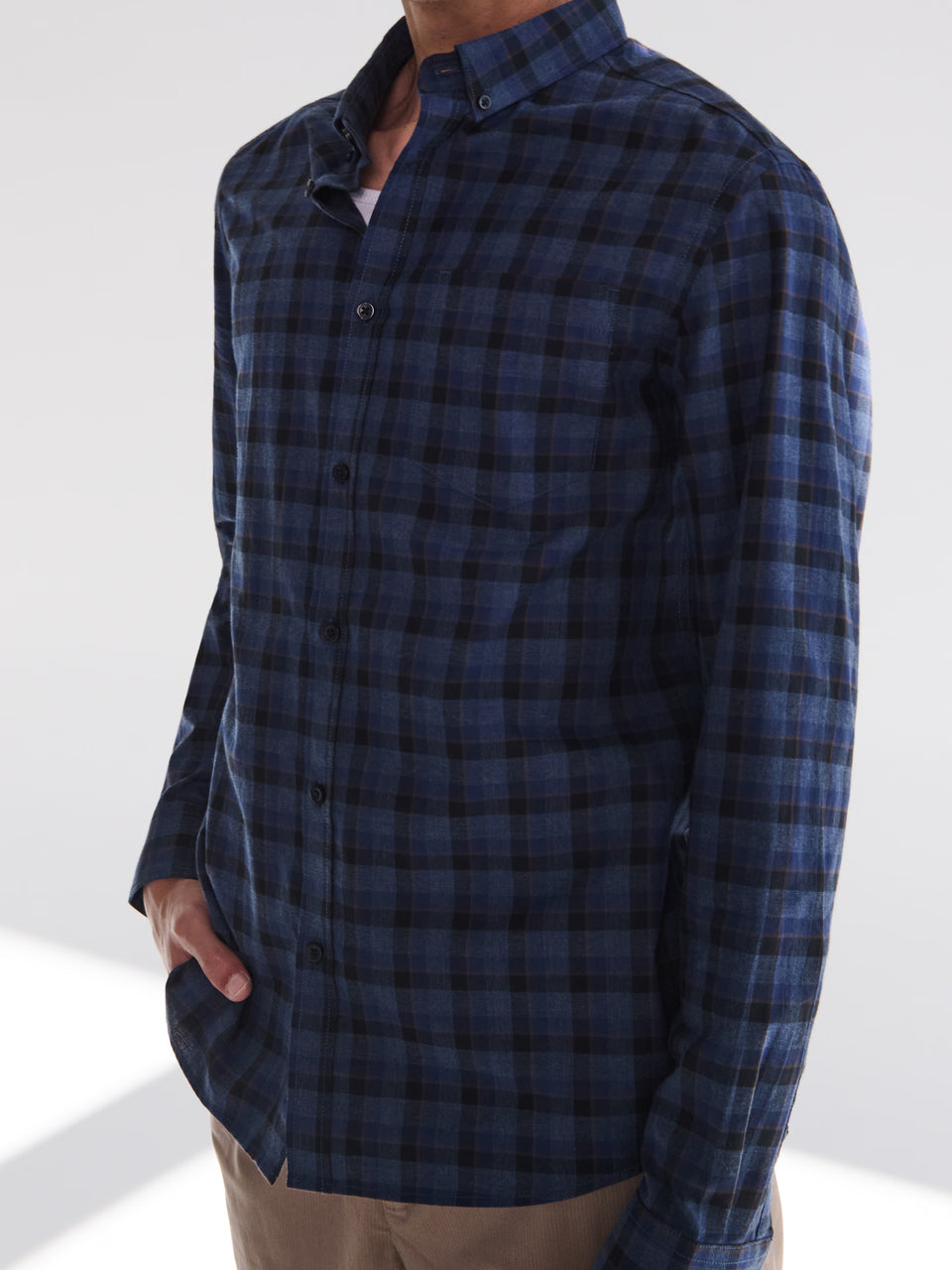Sinsay Men's Navy Regular Fit Long Sleeve Shirt | Sinsay In Lebanon