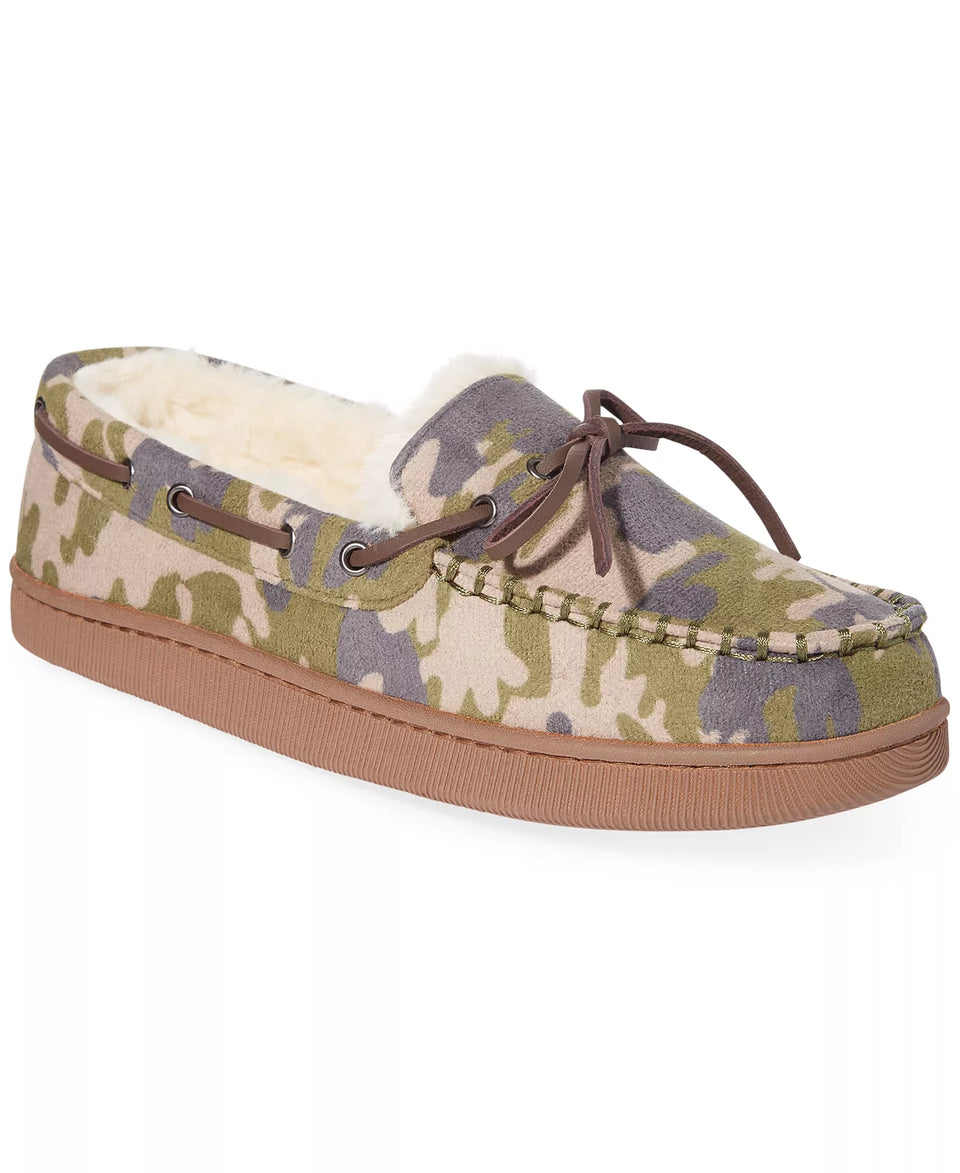 Club Room Men's Camouflage Faux-Fur Lining Moccasin Slippers | Club Room In Lebanon