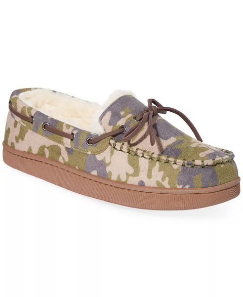 Club Room Men's Camouflage Faux-Fur Lining Moccasin Slippers | Club Room In Lebanon