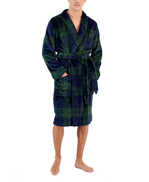 Club Room Men's Indigo Blue Plush Pajama Robe | Club Room In Lebanon