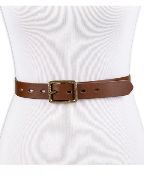 Levi's Women's Brown Hammered Center Bar Buckle Casual Leather Belt|Levi's In Lebanon