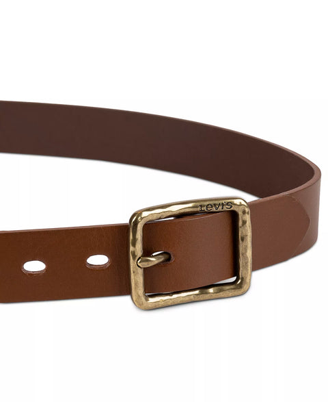 Levi's Women's Brown Hammered Center Bar Buckle Casual Leather Belt|Levi's In Lebanon