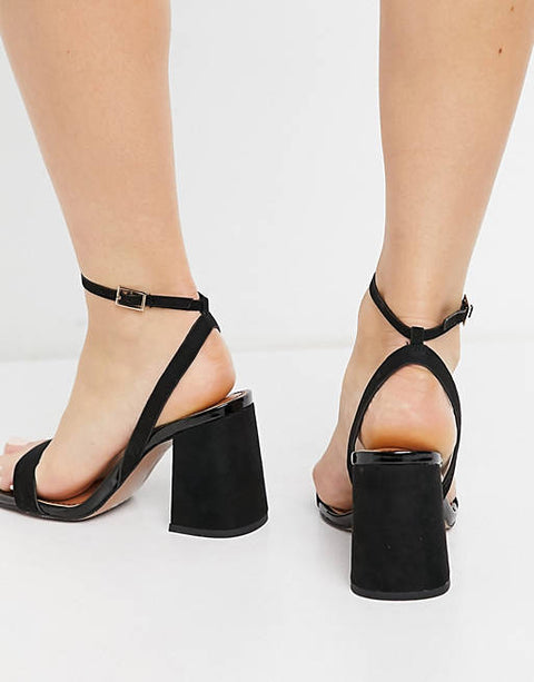 Asos Design Women's Black Sandal ANS86 (Shoes49,50,53)shr