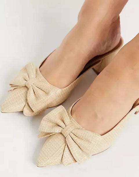Asos Design Women's Ecru Heel Slipper ANS753