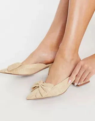 Asos Design Women's Ecru Heel Slipper ANS753