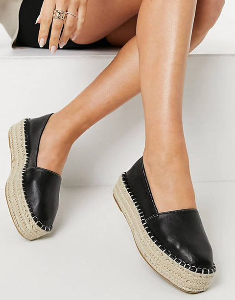 ASOS Design Women's Black Espadrille  AMS257 shoes10