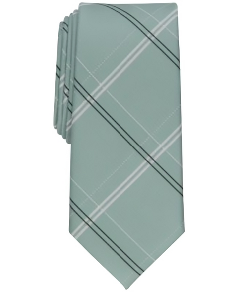 Alfani Men's Mint AlfaTech perrot Grid Slim Tie | Alfani In Lebanon