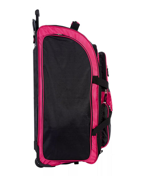 Travelers Club Women's Black/ Pink 30" Adventure Upright Rolling Duffel Suitcase |Travelers Club in Lebanon