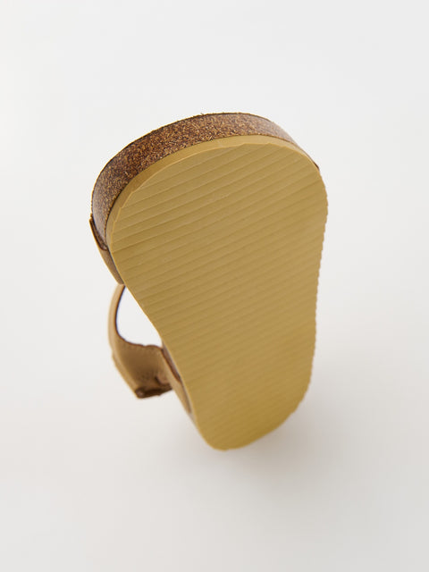 Reserved Women's Beige Combined Materials Classic-Cut Velcro Sandals | Reserved In Lebanon