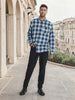 Sinsay Men’s Blue & Grey Checked Flannel Shirt | Sinsay in Lebanon