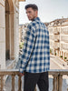 Sinsay Men’s Blue & Grey Checked Flannel Shirt | Sinsay in Lebanon