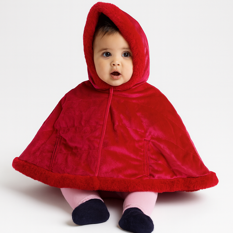 Boboli Baby Girl's Red Velvet Jacket| Boboli in Lebanon