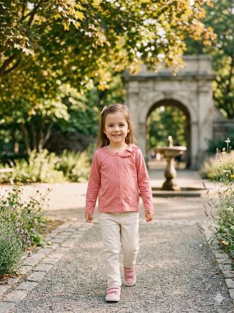 Top.Top Girl's Pink Ruffle Neck Blouse | Top.Top In Lebanon