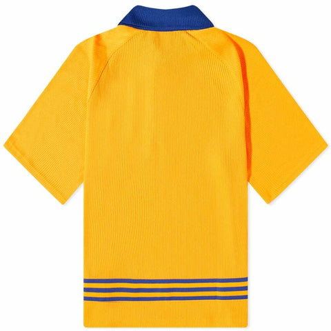 Adidas Women's Yellow & Blue 70s Knit Polo T-Shirt | Adidas In Lebanon