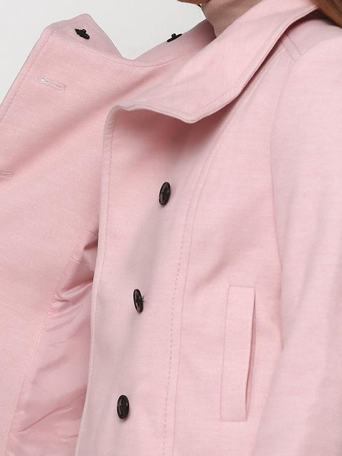H&M Women's Light Pink Winter Wool Double Breasted Pea Coat | H&M In Lebanon