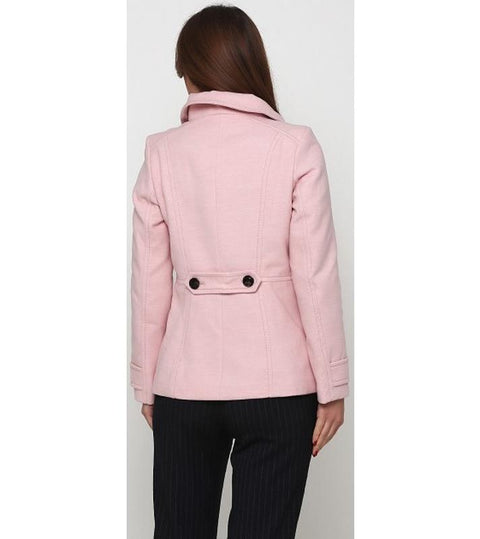H&M Women's Light Pink Winter Wool Double Breasted Pea Coat | H&M In Lebanon