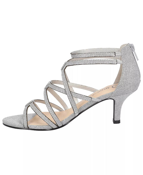 Bella Vita Women's  Silver Glitter Karlette Dress Heeled Sandals |  Bella Vita in Lebanon