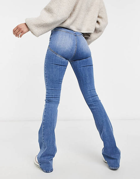 Asos Design Women's Blue Jeans ANF503 (LR54,lr92) shr