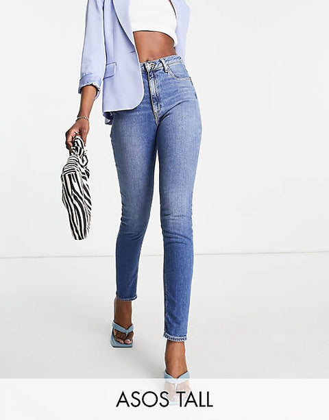 Asos Design Women's Blue Jeans ANF409(LR 50)