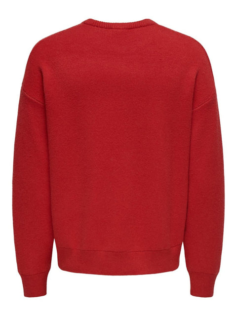 Only & Sons Men's Red Relaxed Fit Sweater | Only & Sons In Lebanon