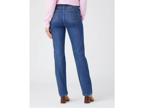 Wrangler Women's Blue Straight Stretch Jeans | Wrangler In Lebanon