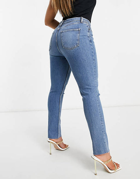 ASOS Design Women's Blue Jeans 101175273  AMF12 B62 (SHR)