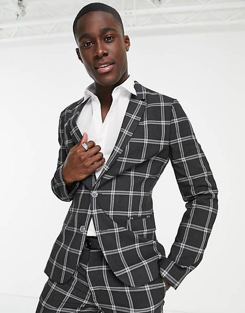 ASOS DESIGN  Men's Anthracite  Blazer 101177412 AMFJ108