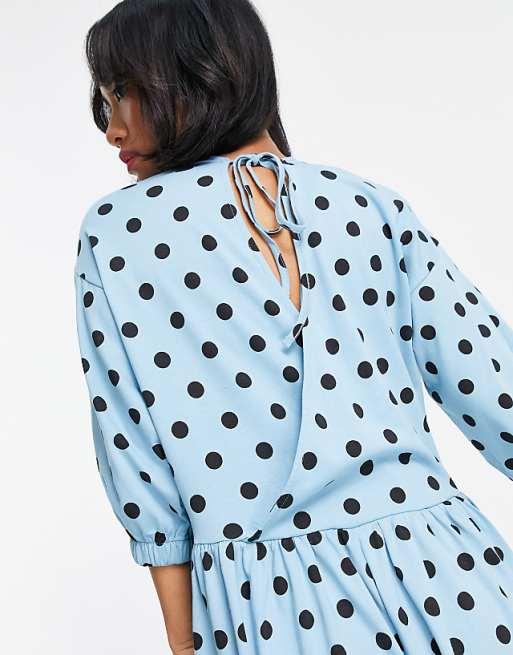 Asos Design Women's Blue Petite Smock Dress ANF2734