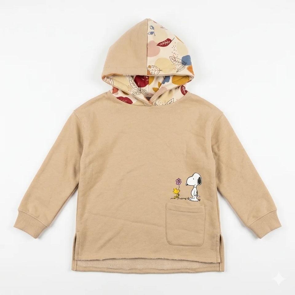 Zara Girl's Tan Snoop & Woodstock Graphic Pullover Hoodies | Zara In Lebanon