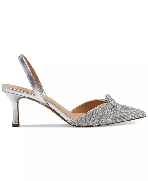 INC International Concepts Women's Silver Gelsey Slingback Kitten-Heel  | INC International Concepts In Lebanon