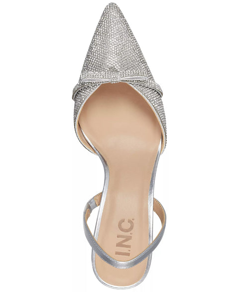 INC International Concepts Women's Silver Gelsey Slingback Kitten-Heel  | INC International Concepts In Lebanon