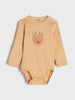 AYA  Sinsay BABY BOY BROWN ANIMAL PRINTED BODYSUITS