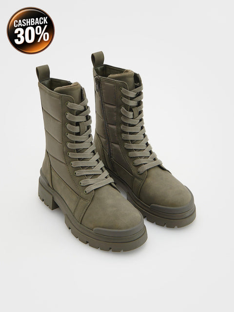 Reserved Girl's Olive Green High Insulated Ankle Boots | Reserved In Lebanon